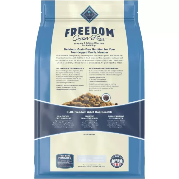 imageBlue Buffalo Freedom Grain Free Natural Adult Dry Dog Food Chicken 4lbBlue Buffalo Freedom Grain Free Natural Adult Dry Dog Food Chicken 4lb