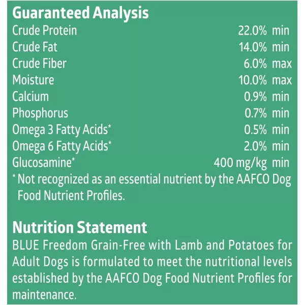 imageBlue Buffalo Freedom Grain Free Natural Adult Dry Dog Food Lamb 24lb11 Pound Pack of 1