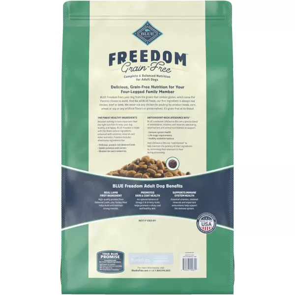 imageBlue Buffalo Freedom Grain Free Natural Adult Dry Dog Food Lamb 24lb24 Pound Pack of 1