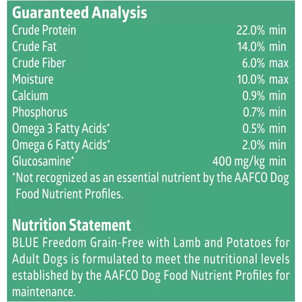 imageBlue Buffalo Freedom Grain Free Natural Adult Dry Dog Food Lamb 24lb24 Pound Pack of 1