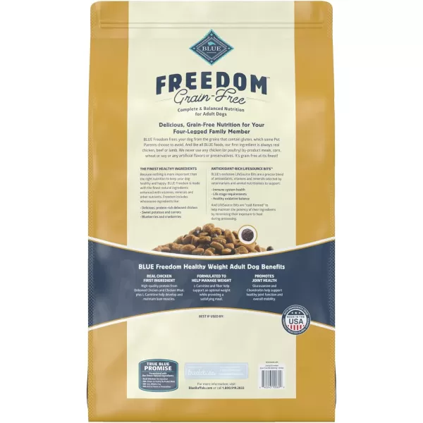 imageBlue Buffalo Freedom Grain Free Natural Adult Healthy Weight Dry Dog Food Chicken 24lbBlue Buffalo Freedom Grain Free Natural Adult Healthy Weight Dry Dog Food Chicken 24lb