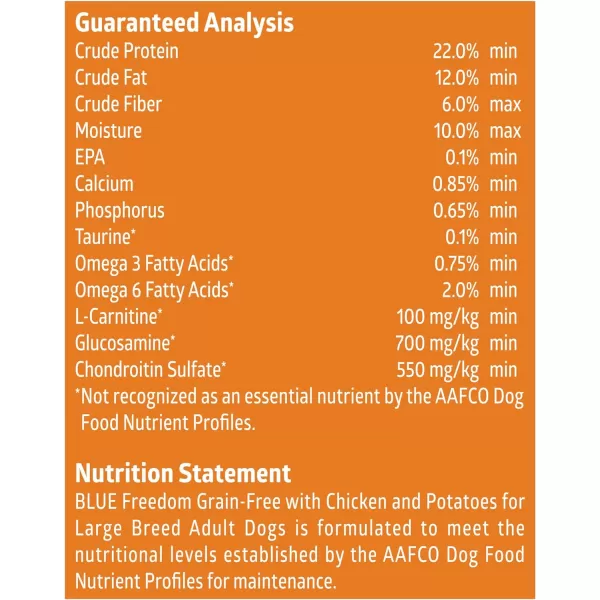 imageBlue Buffalo Freedom Grain Free Natural Adult Large Breed Dry Dog Food Chicken 24lbChicken 24 Pound Pack of 1