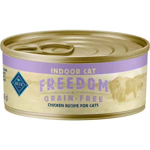 imageBlue Buffalo Freedom Grain Free Natural Adult Pate Wet Cat Food Indoor Fish 55oz cans Pack of 24Chicken 55 Ounce Pack of 24
