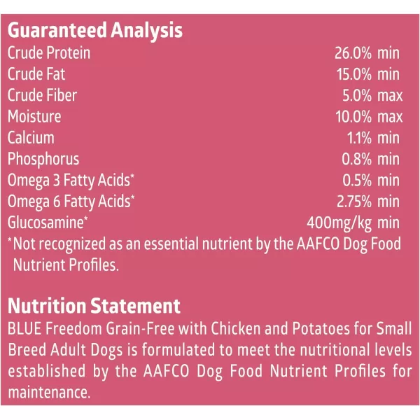 imageBlue Buffalo Freedom Grain Free Natural Adult Small Breed Dry Dog Food Chicken 11lb4 Pound Pack of 1