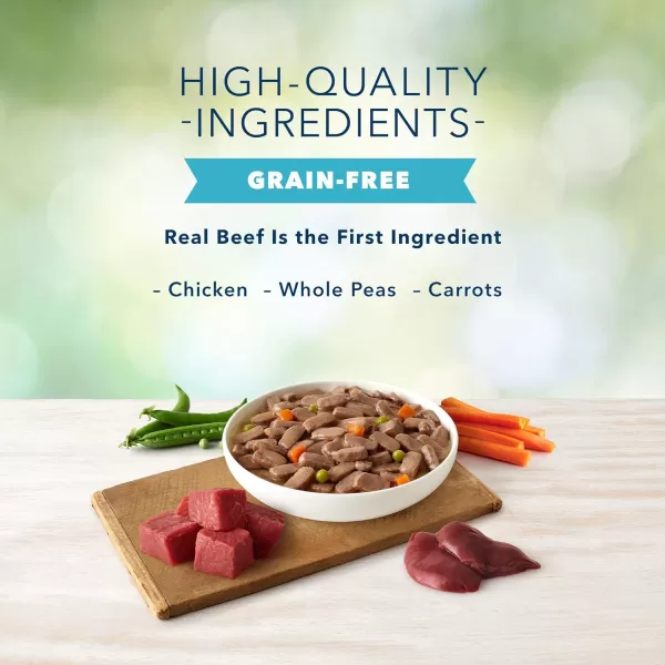 imageBlue Buffalo Freedom Grain Free Natural Adult Wet Dog Food Lamb 125oz cans Pack of 12Grillers Hearty Beef Dinner