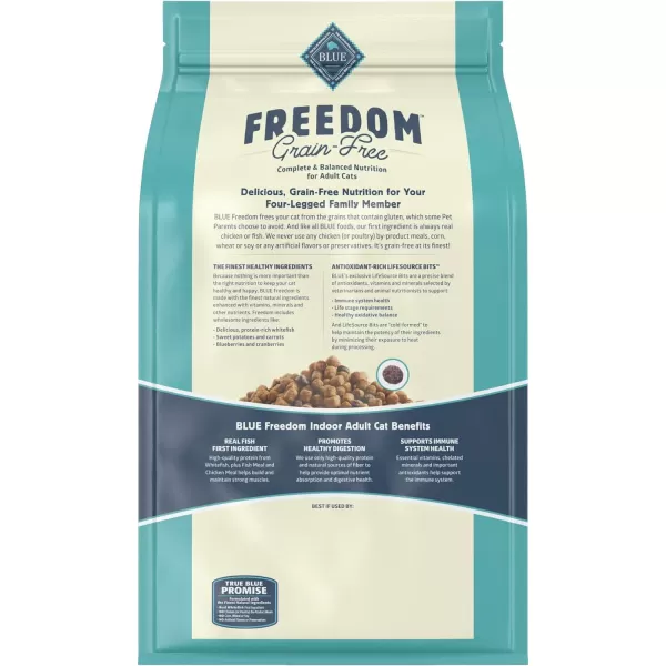 imageBlue Buffalo Freedom Grain Free Natural Indoor Adult Dry Cat Food Fish 5lbBlue Buffalo Freedom Grain Free Natural Indoor Adult Dry Cat Food Fish 5lb