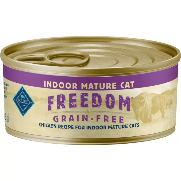 imageBlue Buffalo Freedom Grain Free Natural Mature Pate Wet Cat Food Indoor Chicken 55oz cans Pack of 24Blue Buffalo Freedom Grain Free Natural Mature Pate Wet Cat Food Indoor Chicken 55oz cans Pack of 24