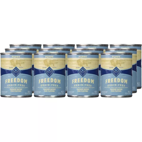 imageBlue Buffalo Freedom Grain Free Natural Puppy Wet Dog Food Chicken 125oz cans Pack of 12Blue Buffalo Freedom Grain Free Natural Puppy Wet Dog Food Chicken 125oz cans Pack of 12