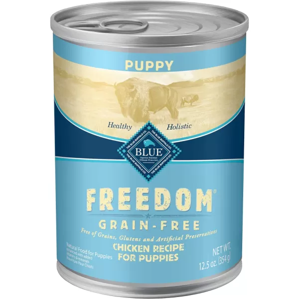 imageBlue Buffalo Freedom Grain Free Natural Puppy Wet Dog Food Chicken 125oz cans Pack of 12Blue Buffalo Freedom Grain Free Natural Puppy Wet Dog Food Chicken 125oz cans Pack of 12