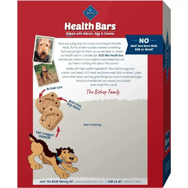 imageBlue Buffalo Health Bars Natural Crunchy Dog Treats Biscuits Pumpkin amp Cinnamon 16oz BagMINIBacon Egg amp Cheese 32 Ounce Pack of 1