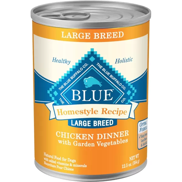 imageBlue Buffalo Homestyle Recipe Natural Adult Large Breed Wet Dog Food Chicken 125oz can Pack of 12Blue Buffalo Homestyle Recipe Natural Adult Large Breed Wet Dog Food Chicken 125oz can Pack of 12