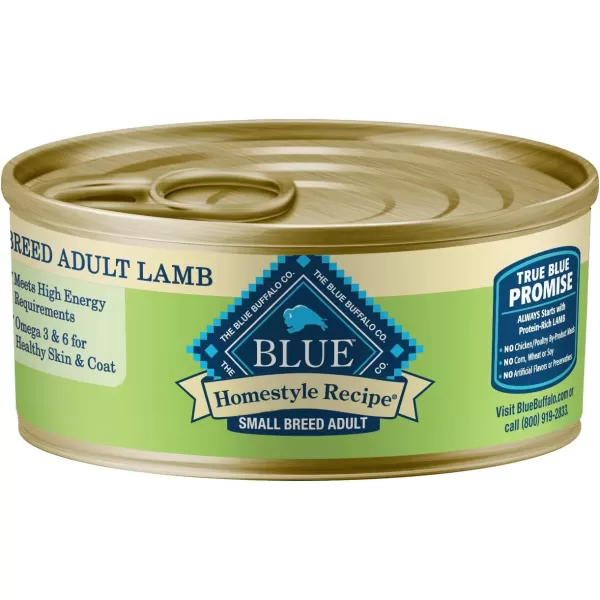 imageBlue Buffalo Homestyle Recipe Natural Adult Small Breed Wet Dog Food Chicken 55oz can Pack of 24Lamb