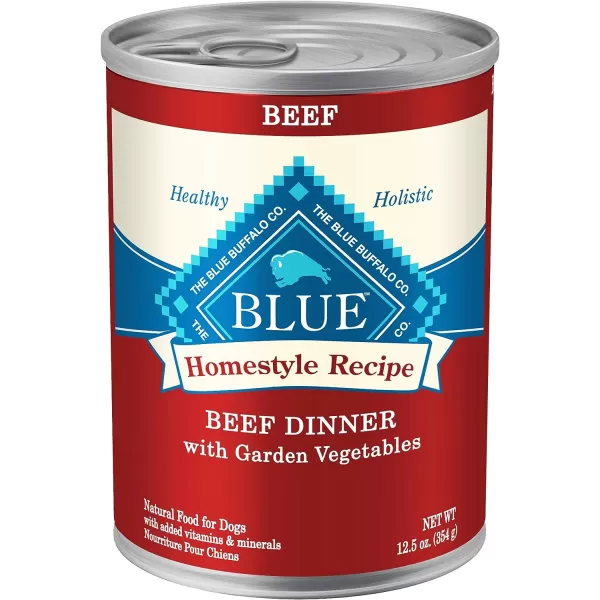 imageBlue Buffalo Homestyle Recipe Natural Adult Wet Dog Food Beef 125oz can Pack of 12Blue Buffalo Homestyle Recipe Natural Adult Wet Dog Food Beef 125oz can Pack of 12