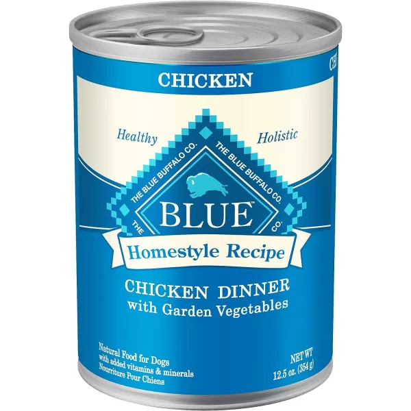 imageBlue Buffalo Homestyle Recipe Natural Adult Wet Dog Food Chicken 125oz can Pack of 12Wet Dog Food Chicken 125 Ounce Pack of 12