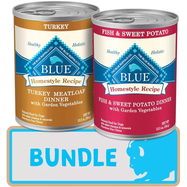 imageBlue Buffalo Homestyle Recipe Natural Adult Wet Dog Food Turkey Meatloaf and Fish amp Sweet Potato BundleBlue Buffalo Homestyle Recipe Natural Adult Wet Dog Food Turkey Meatloaf and Fish amp Sweet Potato Bundle