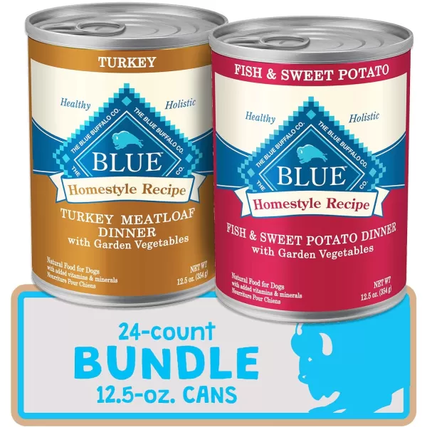 imageBlue Buffalo Homestyle Recipe Natural Adult Wet Dog Food Turkey Meatloaf and Fish amp Sweet Potato BundleBlue Buffalo Homestyle Recipe Natural Adult Wet Dog Food Turkey Meatloaf and Fish amp Sweet Potato Bundle