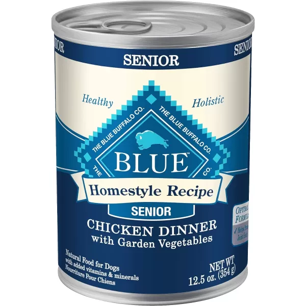 imageBlue Buffalo Homestyle Recipe Natural Senior Wet Dog Food Chicken 125oz can Pack of 12Blue Buffalo Homestyle Recipe Natural Senior Wet Dog Food Chicken 125oz can Pack of 12