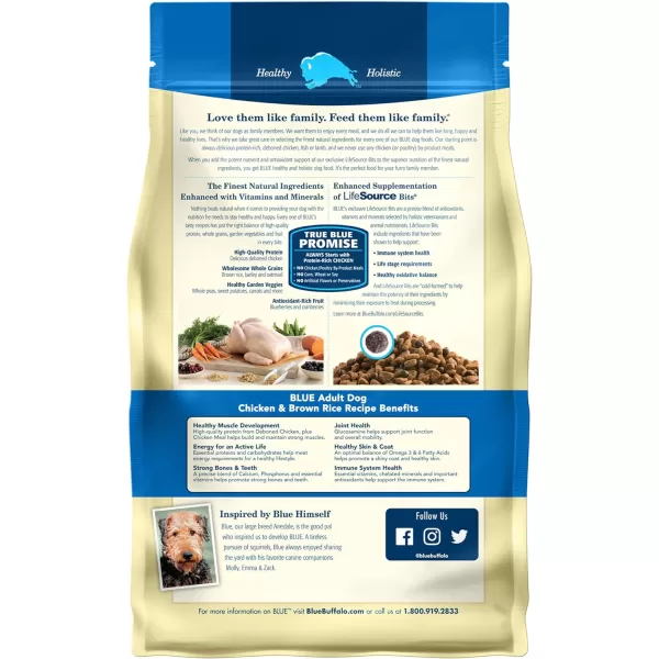 imageBlue Buffalo Life Protection Formula Natural Adult Dry Dog Food Chicken and Brown Rice 6lbChicken and Brown Rice Recipe 6 Pound Pack of 1