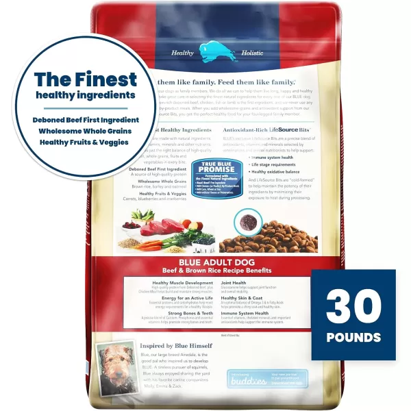 imageBlue Buffalo Life Protection Formula Natural Adult Dry Dog Food Lamb and Brown Rice 30lbBeef amp Brown Rice 30 Pound Pack of 1