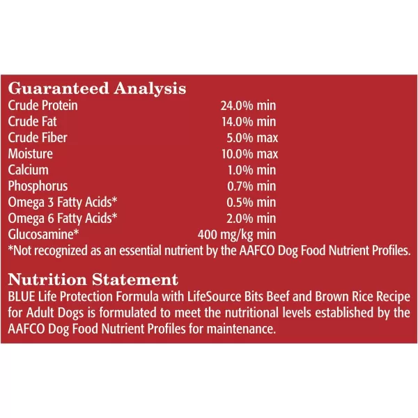 imageBlue Buffalo Life Protection Formula Natural Adult Dry Dog Food Lamb and Brown Rice 30lbBeef amp Brown Rice 34 Pound Pack of 1