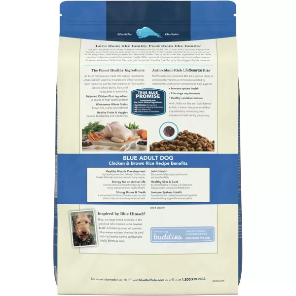 imageBlue Buffalo Life Protection Formula Natural Adult Dry Dog Food Lamb and Brown Rice 30lbChicken amp Brown Rice 15 Pound Pack of 1
