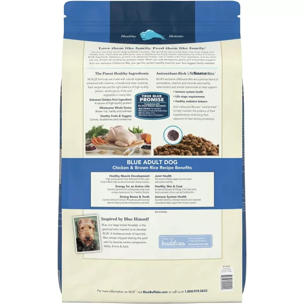 imageBlue Buffalo Life Protection Formula Natural Adult Dry Dog Food Lamb and Brown Rice 30lbChicken amp Brown Rice 30 Pound Pack of 1