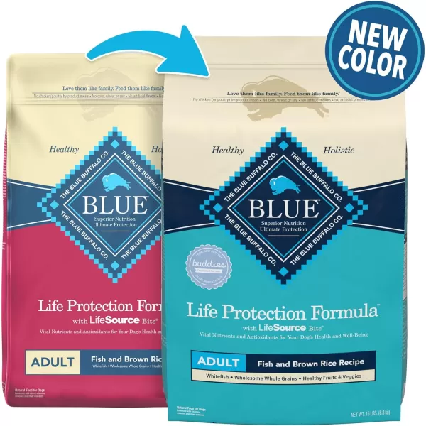 imageBlue Buffalo Life Protection Formula Natural Adult Dry Dog Food Lamb and Brown Rice 30lbFish amp Brown Rice 15 Pound Pack of 1