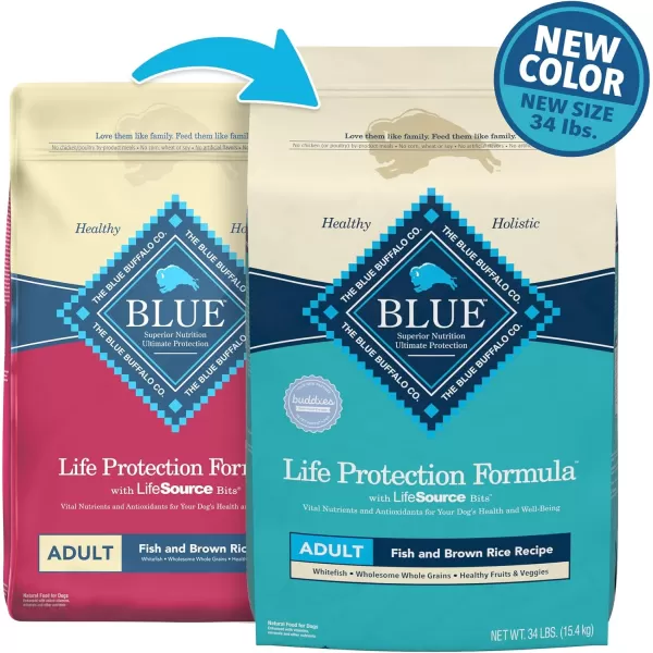imageBlue Buffalo Life Protection Formula Natural Adult Dry Dog Food Lamb and Brown Rice 30lbFish amp Brown Rice 34 Pound Pack of 1