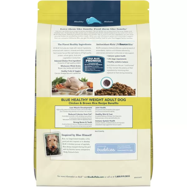 imageBlue Buffalo Life Protection Formula Natural Adult Dry Dog Food Lamb and Brown Rice 30lbHealthy Weight Chicken amp Brown Rice 15 Pound Pack of 1