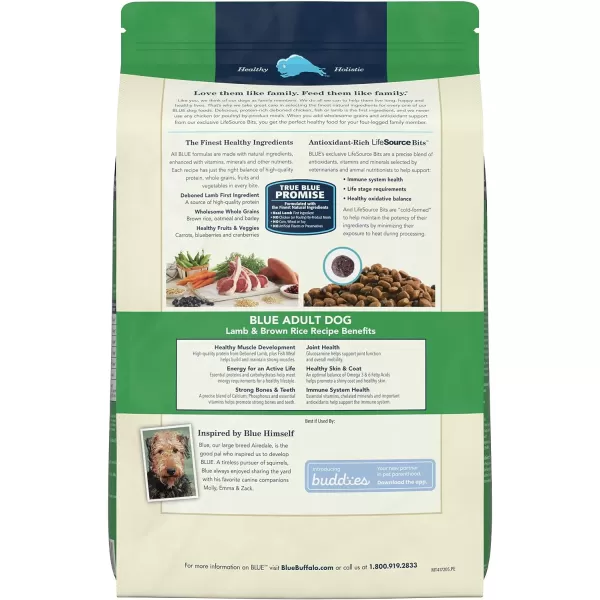 imageBlue Buffalo Life Protection Formula Natural Adult Dry Dog Food Lamb and Brown Rice 30lbLamb amp Brown Rice 15 Pound Pack of 1