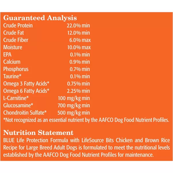 imageBlue Buffalo Life Protection Formula Natural Adult Large Breed Dry Dog Food Chicken and Brown Rice 30lbChicken amp Brown Rice 30 Pound Pack of 1