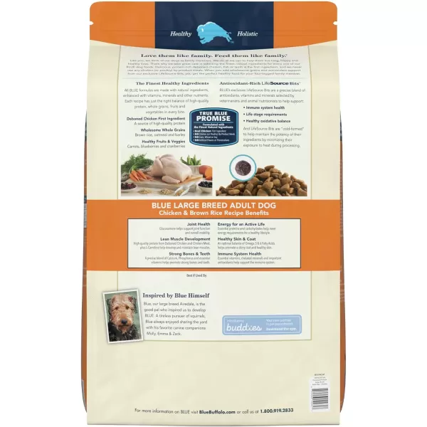 imageBlue Buffalo Life Protection Formula Natural Adult Large Breed Dry Dog Food Lamb and Brown Rice 34lbChicken amp Brown Rice 34 Pound Pack of 1
