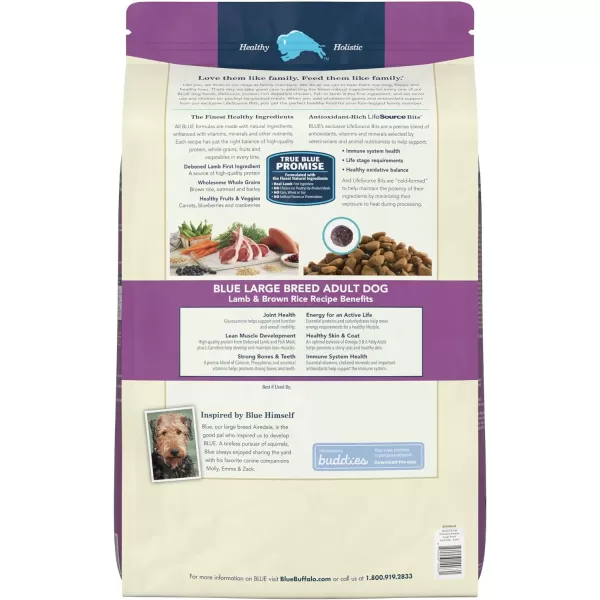 imageBlue Buffalo Life Protection Formula Natural Adult Large Breed Dry Dog Food Lamb and Brown Rice 34lbLamb amp Brown Rice 34 Pound Pack of 1