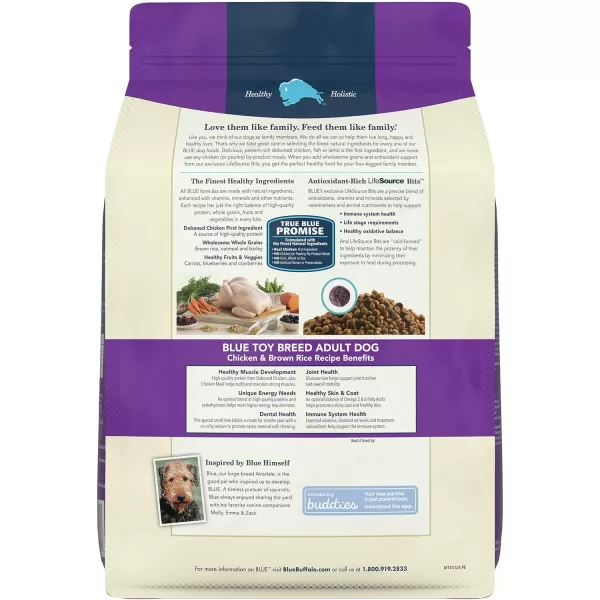 imageBlue Buffalo Life Protection Formula Natural Adult Toy Breed Dry Dog Food Chicken and Brown Rice 4lbDry Dog Food Chicken amp Brown Rice 4 Pound Pack of 1