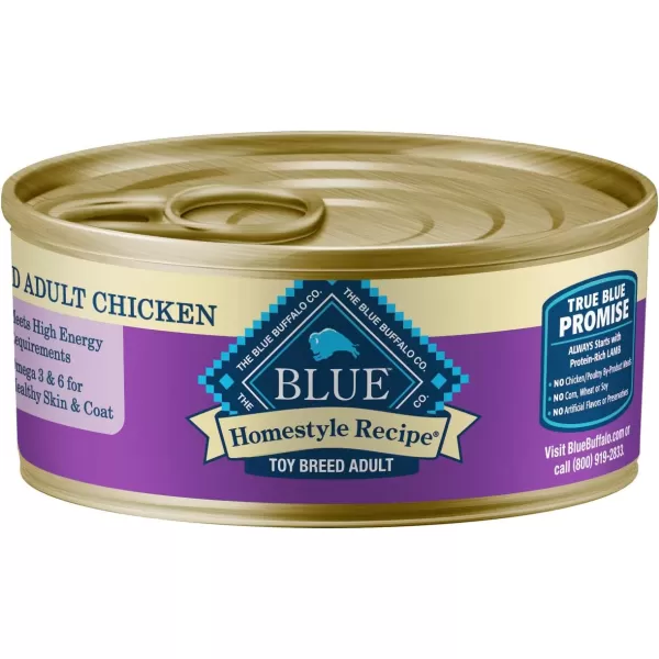 imageBlue Buffalo Life Protection Formula Natural Adult Toy Breed Dry Dog Food Chicken and Brown Rice 4lbWet Dog Food Chicken 55 Ounce Pack of 24