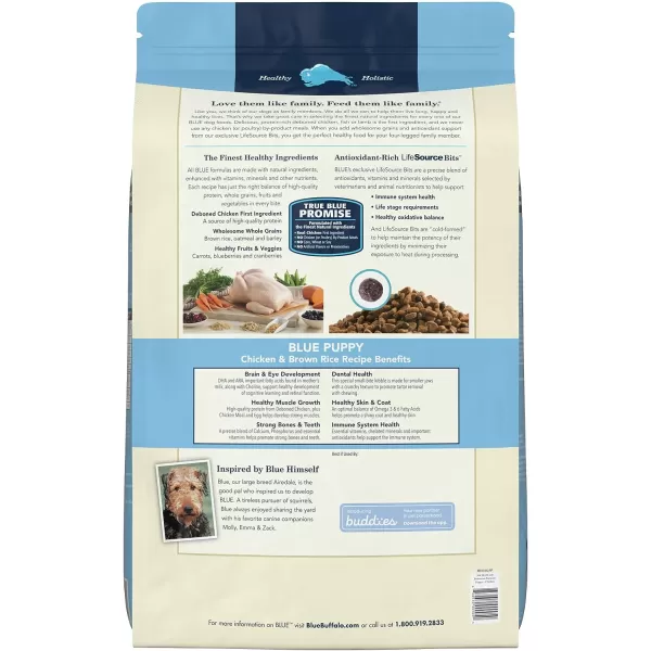 imageBlue Buffalo Life Protection Formula Natural Puppy Dry Dog Food Lamb and Oatmeal 34lbChicken amp Brown Rice 30 Pound Pack of 1