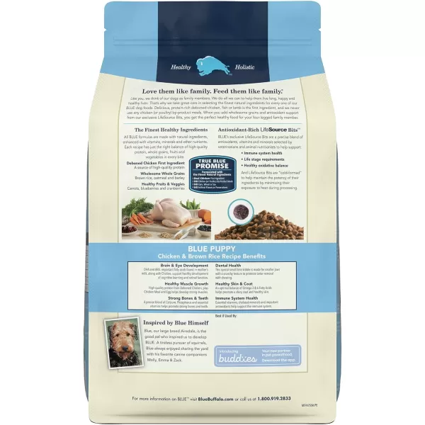imageBlue Buffalo Life Protection Formula Natural Puppy Dry Dog Food Lamb and Oatmeal 34lbChicken amp Brown Rice 5 Pound Pack of 1