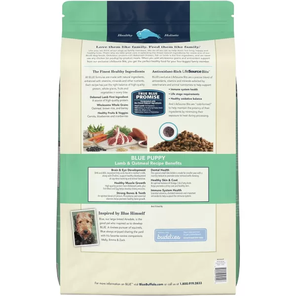 imageBlue Buffalo Life Protection Formula Natural Puppy Dry Dog Food Lamb and Oatmeal 34lbLamb amp Oatmeal 30 Pound Pack of 1