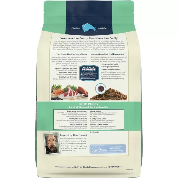 imageBlue Buffalo Life Protection Formula Natural Puppy Dry Dog Food Lamb and Oatmeal 5lb Trial Size BagDry Dog Food Lamb amp Oatmeal 5 Pound Pack of 1