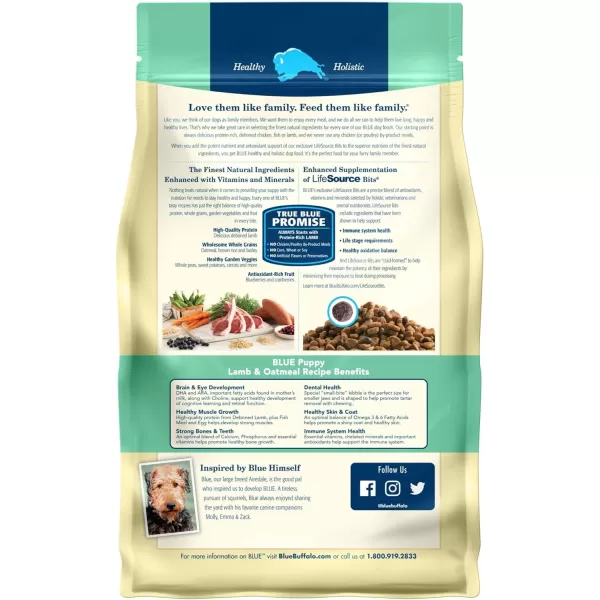 imageBlue Buffalo Life Protection Formula Natural Puppy Dry Dog Food Lamb and Oatmeal 6lbLamb amp Oatmeal 600 Pound Pack of 1