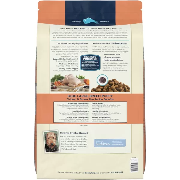 imageBlue Buffalo Life Protection Formula Natural Puppy Large Breed Dry Dog Food Chicken and Brown Rice 30lb30 Pound Pack of 1
