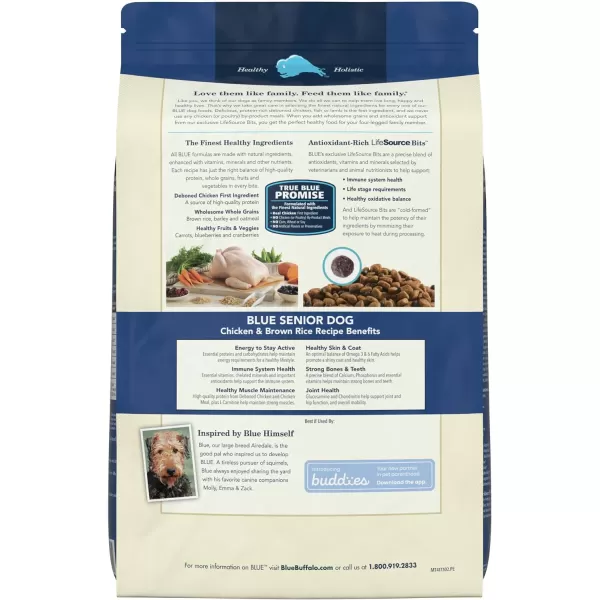 imageBlue Buffalo Life Protection Formula Natural Senior Dog Food Bundle Dry Dog Food and Wet Dog Food Chicken 30lb Dry Food  125oz cans 12ctDry Dog Food 15 Pound Pack of 1