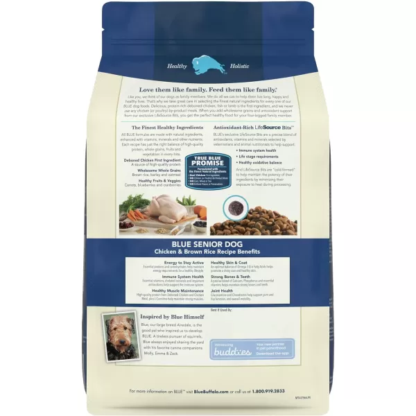imageBlue Buffalo Life Protection Formula Natural Senior Dog Food Bundle Dry Dog Food and Wet Dog Food Chicken 30lb Dry Food  125oz cans 12ctDry Dog Food 5 Pound Pack of 1