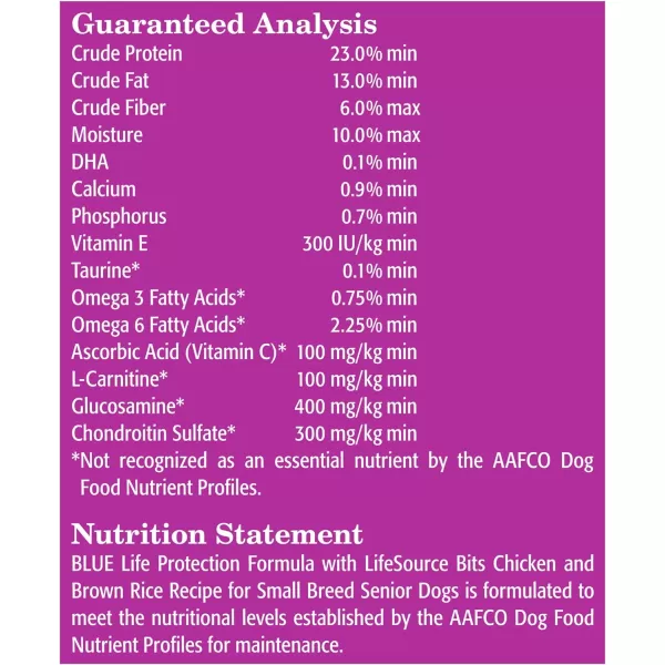 imageBlue Buffalo Life Protection Formula Natural Senior Small Breed Dry Dog Food Chicken and Brown Rice 15lb15 Pound Pack of 1