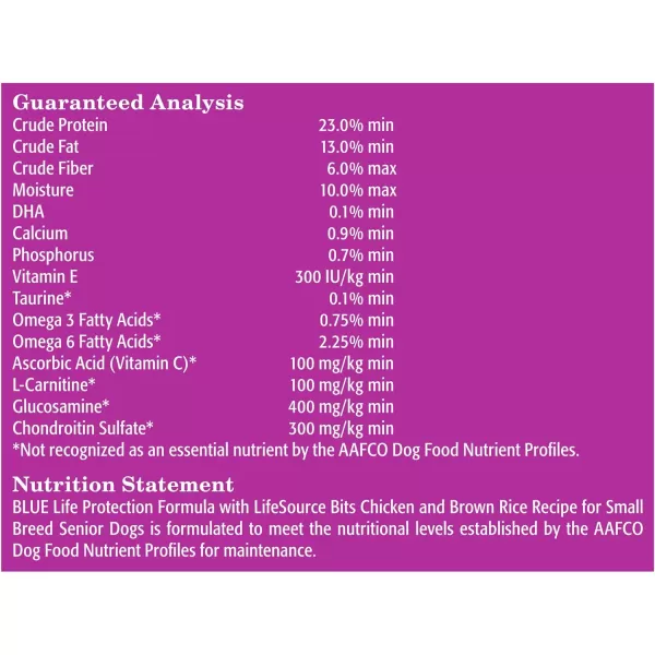 imageBlue Buffalo Life Protection Formula Natural Senior Small Breed Dry Dog Food Chicken and Brown Rice 5lb Trial Size Bag5 Pound Pack of 1