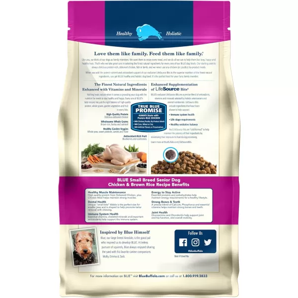 imageBlue Buffalo Life Protection Formula Natural Senior Small Breed Dry Dog Food Chicken and Brown Rice 6lbBlue Buffalo Life Protection Formula Natural Senior Small Breed Dry Dog Food Chicken and Brown Rice 6lb