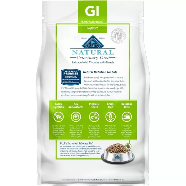 imageBlue Buffalo Natural Veterinary Diet GI Gastrointestinal Support Wet Cat Food Chicken 55oz cans Pack of 24Dry Cat Food 7 Pound Pack of 1