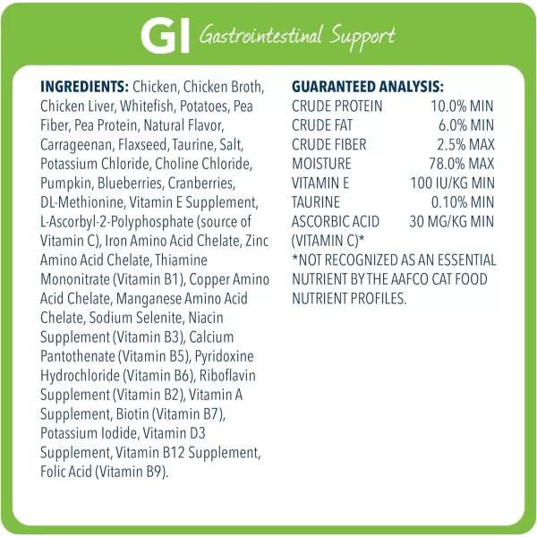 imageBlue Buffalo Natural Veterinary Diet GI Gastrointestinal Support Wet Cat Food Chicken 55oz cans Pack of 24Wet Cat Food 55 Ounce Pack of 24