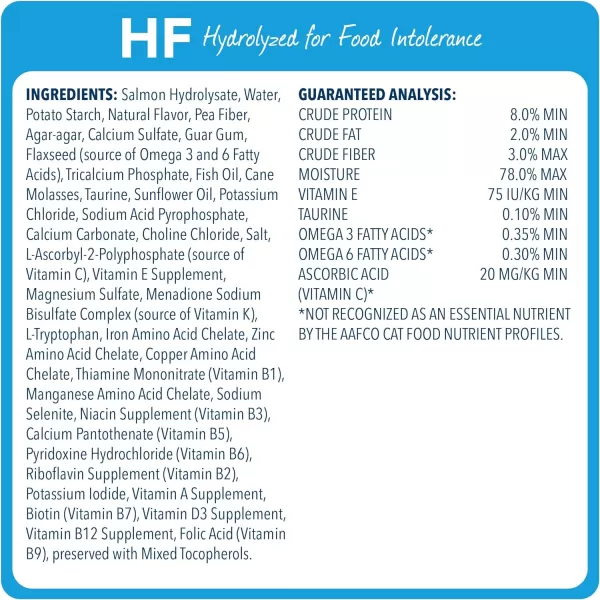 imageBlue Buffalo Natural Veterinary Diet HF Hydrolyzed for Food Intolerance Dry Cat Food Salmon 7lb bagSalmon 55 Ounce Pack of 24