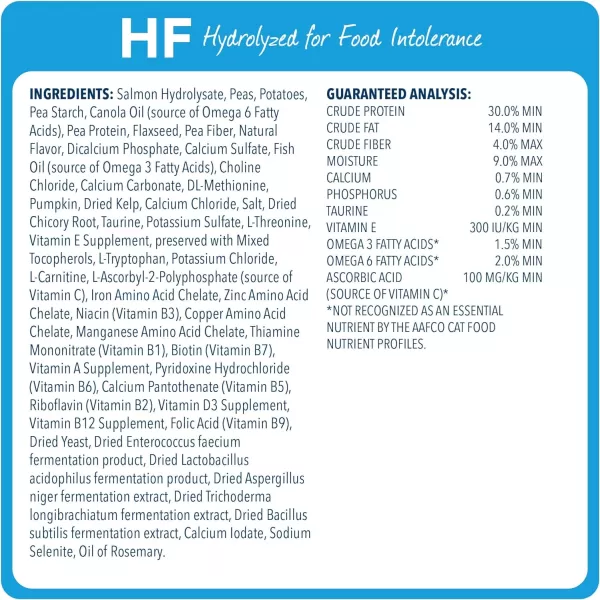 imageBlue Buffalo Natural Veterinary Diet HF Hydrolyzed for Food Intolerance Dry Cat Food Salmon 7lb bagSalmon 7 Pound Pack of 1